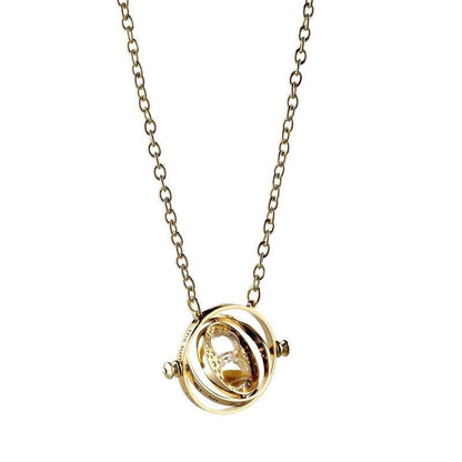 Harry Potter hanger & ketting spinning time turner (goud verguleerd)