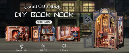 Boek Nook Count Cat's Study 17 x 12 cm