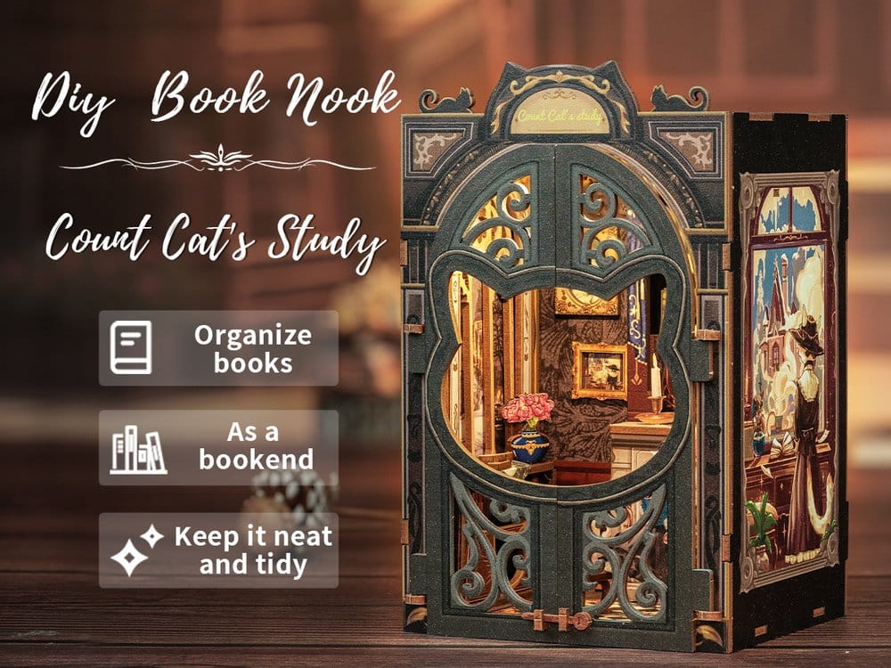 Boek Nook Count Cat's Study 17 x 12 cm