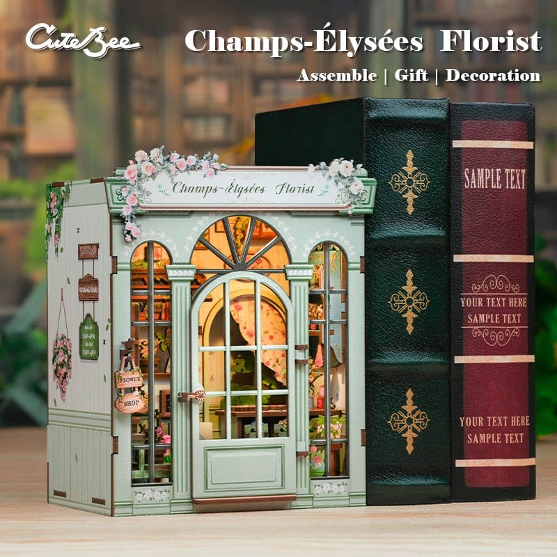 Miniatuurhuismodelbouwpakket Champs-Élysées-bloemist 18 x 16 cm