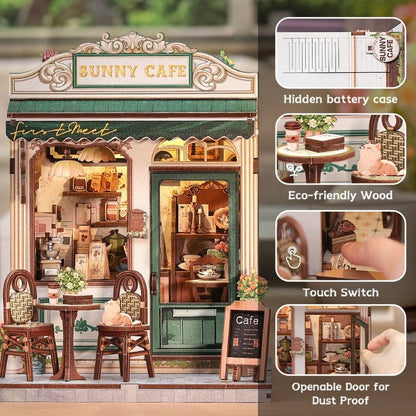 Miniatuurhuismodelbouwpakket Sunny Cafe 20 x 16 cm