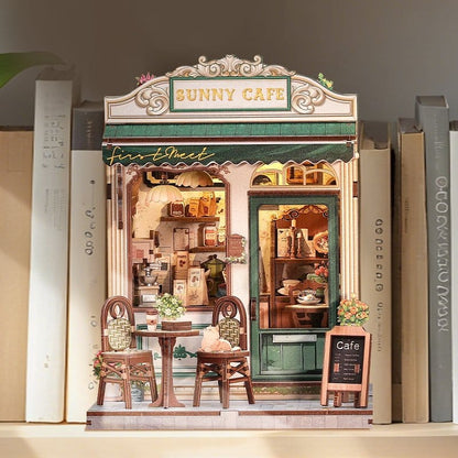 Miniatuurhuismodelbouwpakket Sunny Cafe 20 x 16 cm