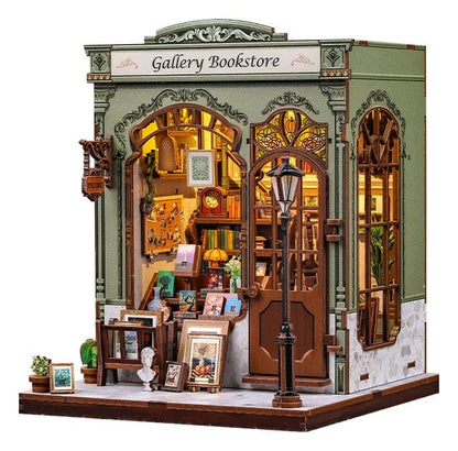 Miniatuurhuismodelbouwpakket Galerij Boekhandel 20 x 16 cm