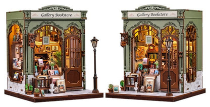 Miniatuurhuismodelbouwpakket Galerij Boekhandel 20 x 16 cm