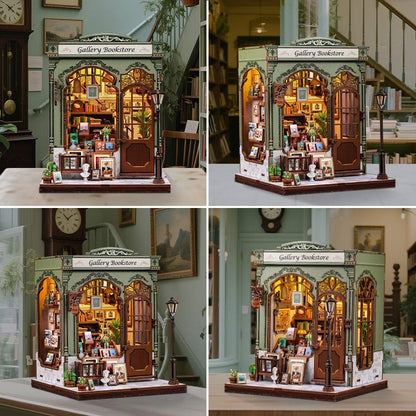 Miniatuurhuismodelbouwpakket Galerij Boekhandel 20 x 16 cm