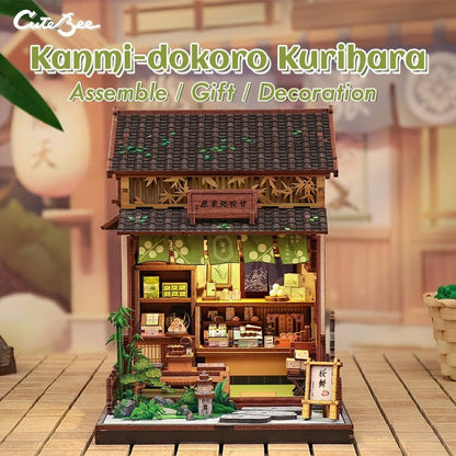 Miniatuurhuismodelbouwpakket Kanmi-dokoro Kurihara 19 x 15 cm