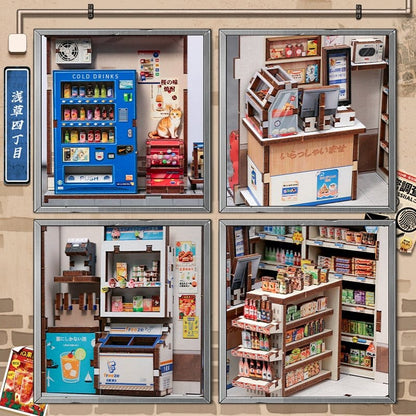 Miniatuurhuismodelbouwset Beika-cho supermarkt 22 x 15 cm