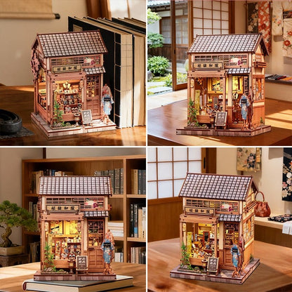 Miniatuurhuismodelbouwpakket Sakura O Kimono Shop 19 x 14 cm