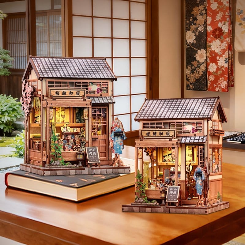 Miniatuurhuismodelbouwpakket Sakura O Kimono Shop 19 x 14 cm