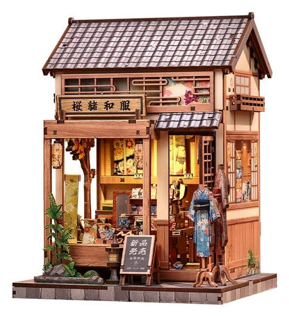 Miniatuurhuismodelbouwpakket Sakura O Kimono Shop 19 x 14 cm