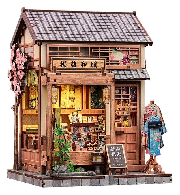 Miniatuurhuismodelbouwpakket Sakura O Kimono Shop 19 x 14 cm