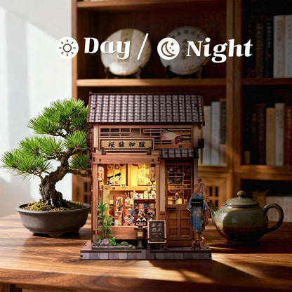 Miniatuurhuismodelbouwpakket Sakura O Kimono Shop 19 x 14 cm