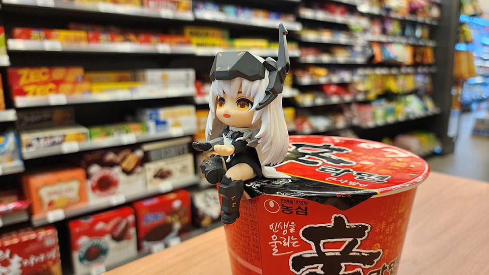 Godin van Victory: Nikke Cup Noodle Holder PVC Statue Sneeuwwitje 10 cm