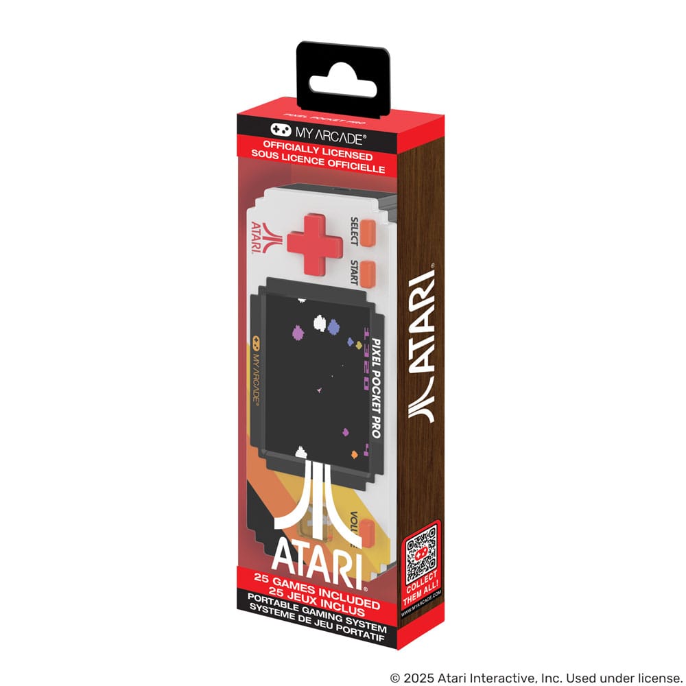 Mijn Arcade Atari draagbaar gamingsysteem Pixel Pocket Pro