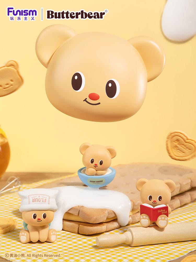 Butterbear Baked with Love-serie minifiguren, 3-pack, mollig gezicht, 9 cm display (6)