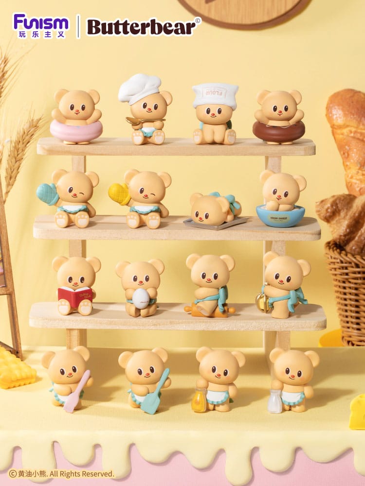 Butterbear Baked with Love-serie minifiguren, 3-pack, mollig gezicht, 9 cm display (6)