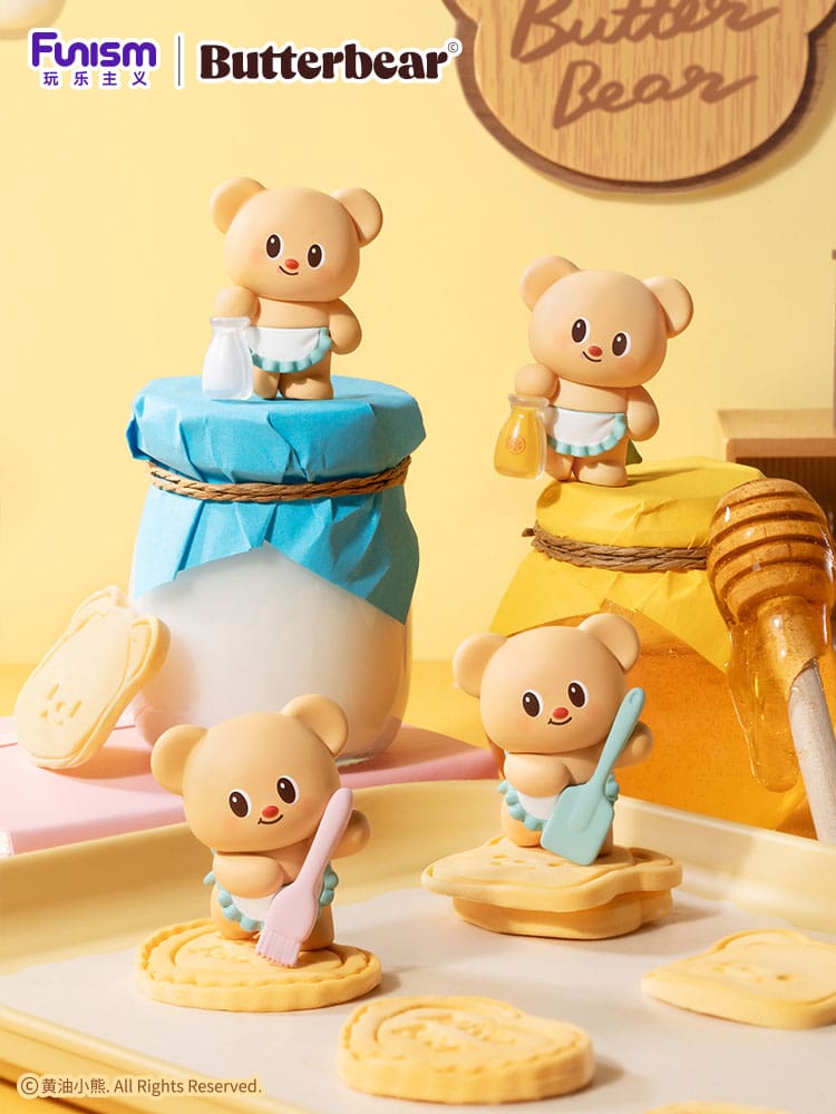 Butterbear Baked with Love-serie minifiguren, 3-pack, mollig gezicht, 9 cm display (6)