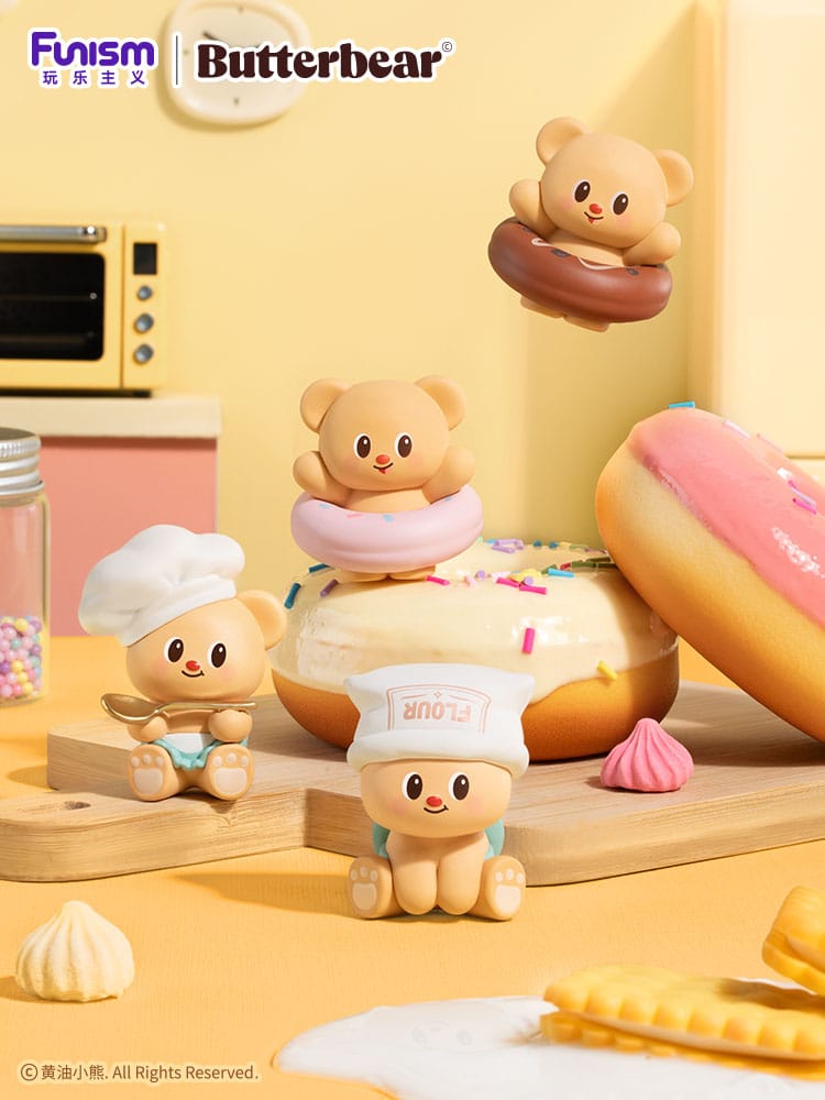 Butterbear Baked with Love-serie minifiguren, 3-pack, mollig gezicht, 9 cm display (6)