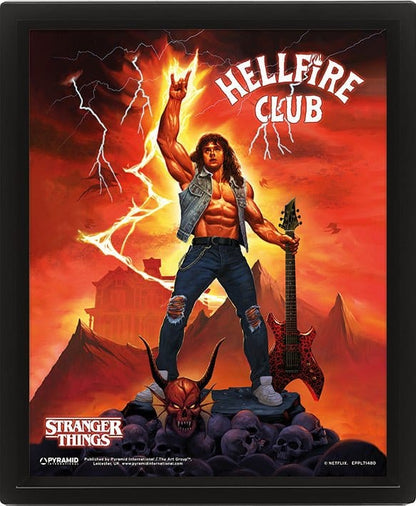 Stranger Things 4 3D lenticulaire poster Hellfire eerbetoon
