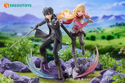 Sword Art Online-beeld 1/7 Progressieve Scherzo van Diepe Nacht Kirito &amp; Asuna-set