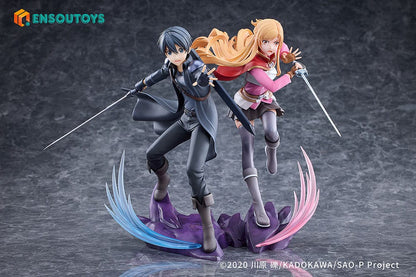 Sword Art Online-beeld 1/7 Progressieve Scherzo van Diepe Nacht Kirito &amp; Asuna-set