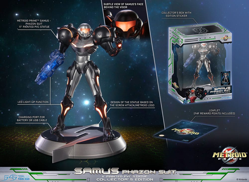Metroid Prime PVC-beeld Samus Phazon-pak Collector's Edition 28 cm