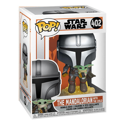 Star Wars the Mandalorian Pop! TV vinyl figuur mando vliegen met jet pack 9 cm