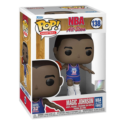 NBA Legends Pop! Basketbal vinylfiguur Magic Johnson (Blue All Star Uni 1991) 9 cm