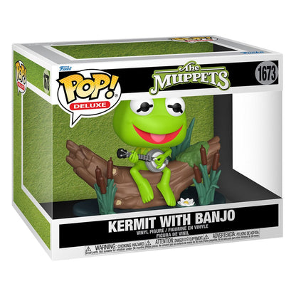 De Muppets POP! Deluxe Vinyl Figuur Kermit met Banjo 9 cm