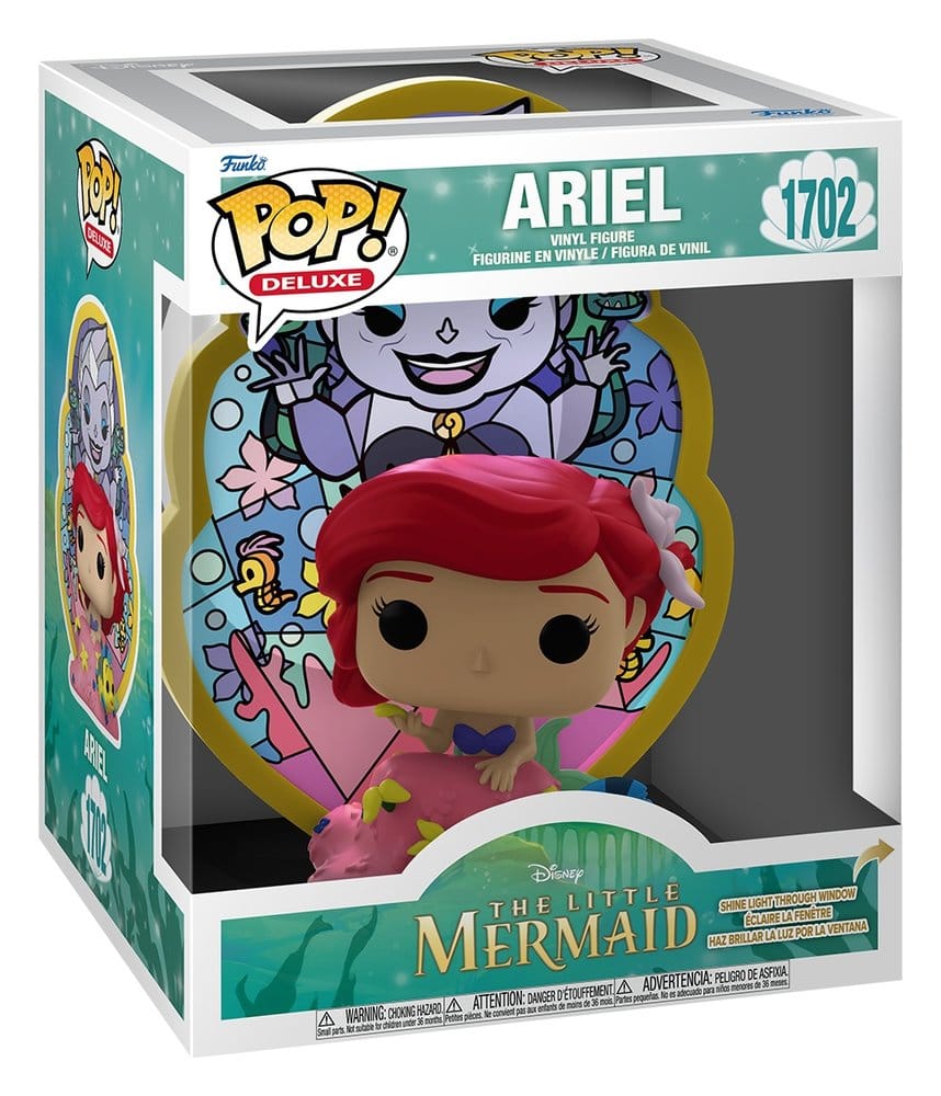 Disney-POP! Deluxe vinylfiguur Ariël (glas) 9 cm