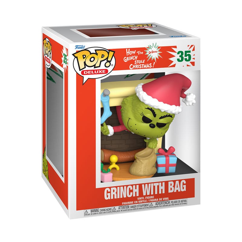 De Grinch POP! Deluxe Vinyl Figuur Grinch met Tas 9 cm