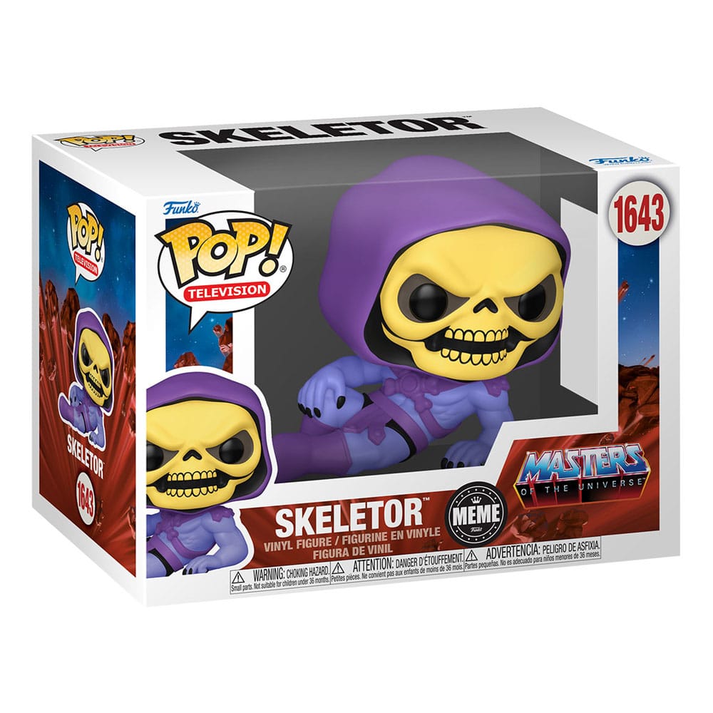 Masters of the Universe Pop! TV vinyl figuur skeletor (meme) 9 cm