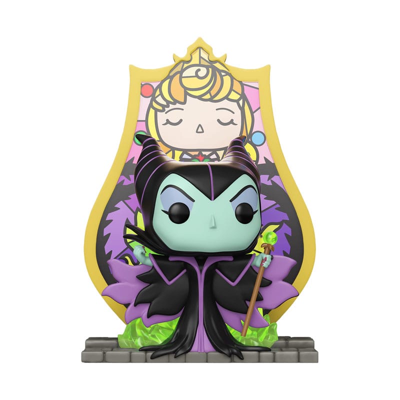 Disney Pop! Deluxe vinyl figuur maleficent (glas) 9 cm