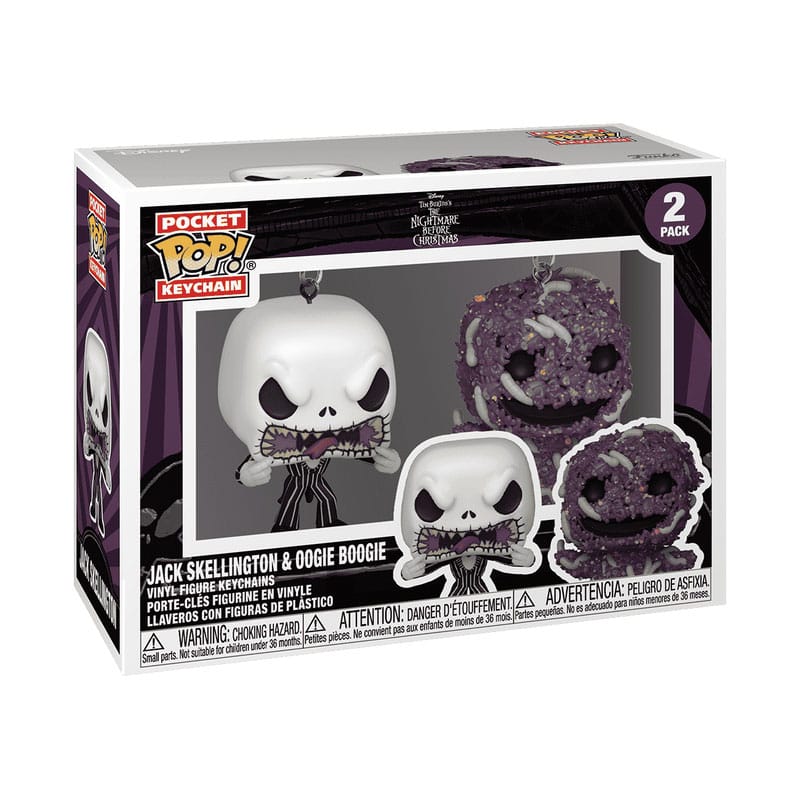 Nightmare Before Christmas Pop! Vinyl Keychain 2-Pack Jack/Oogie 4 cm