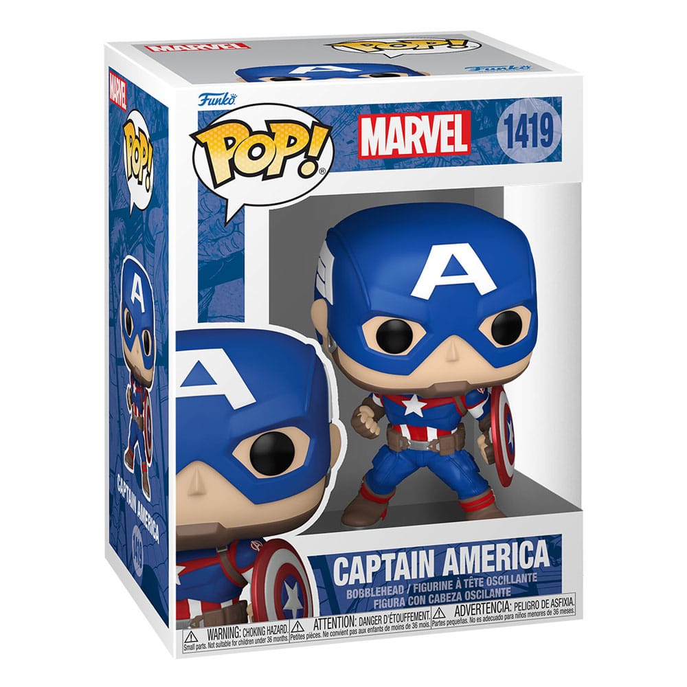 Marvel Nieuwe Klassiekers POP! Vinyl Figuur Captain America 9 cm