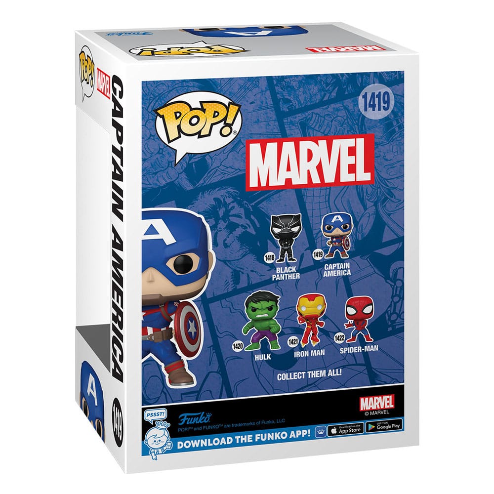 Marvel Nieuwe Klassiekers POP! Vinyl Figuur Captain America 9 cm