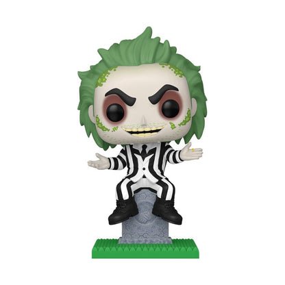 Beetlejuice pop! Plus films vinyl figuur Beetlejuice met Tombstone 9 cm
