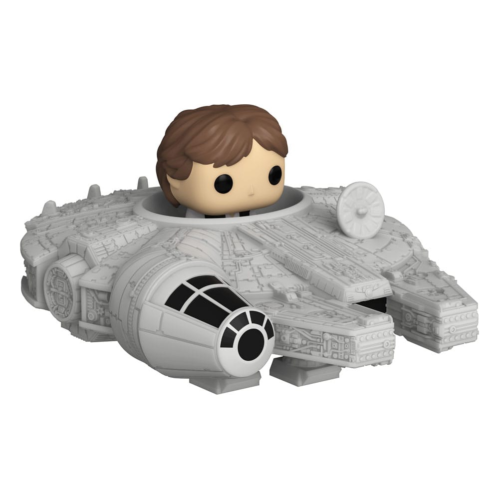 Star Wars Bitty POP! Rides Vinyl Figure Display Han Solo met Millennium Falcon 2,5 cm