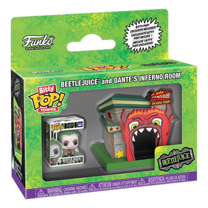 Beetlejuice Bitty POP! Towns vinylfiguur Beetlejuice en Dante's Inferno Room