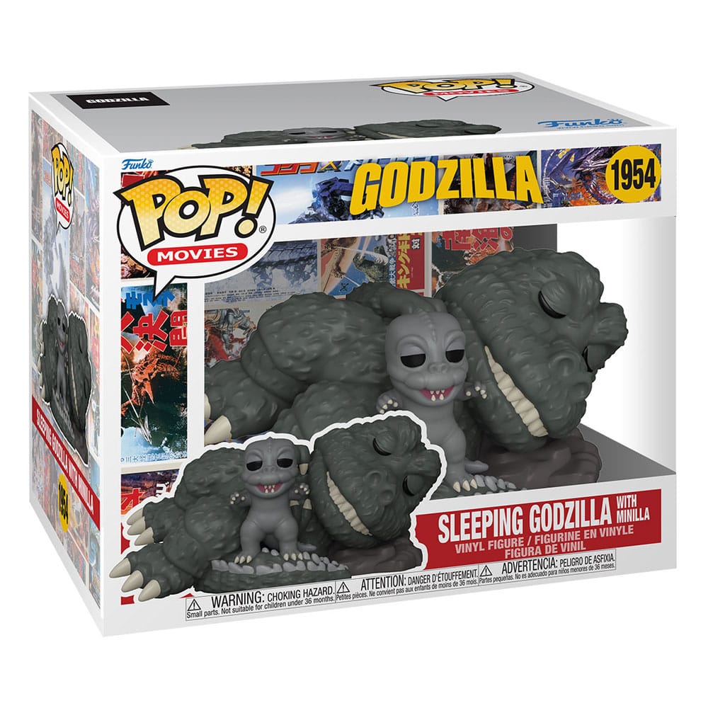 Godzilla supergrote POP! Movies Vinylfiguur Slapende Godzilla met Minilla 15 cm