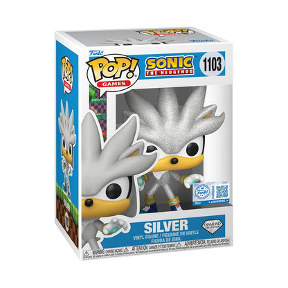 Sonic the Hedgehog Pop! Games vinyl figuur zilver de egel (fl) 9 cm