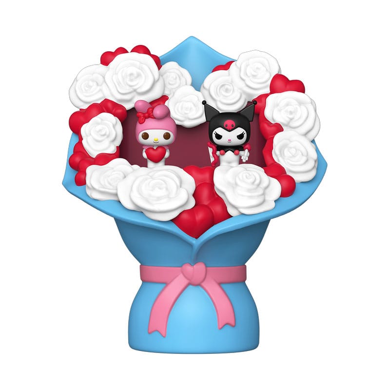 Sanrio Beetje POP! Boeket vinylfiguur 2-pack My Melody & Kuromi (Valentijn) 4 cm