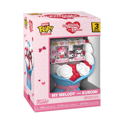 Sanrio Beetje POP! Boeket vinylfiguur 2-pack My Melody & Kuromi (Valentijn) 4 cm