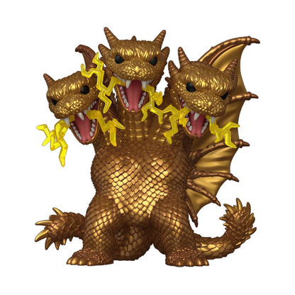*heo exclusieve editie* Godzilla supergrote POP! Movies Vinylfiguur Koning Ghidora (Elektrisch) 15 cm