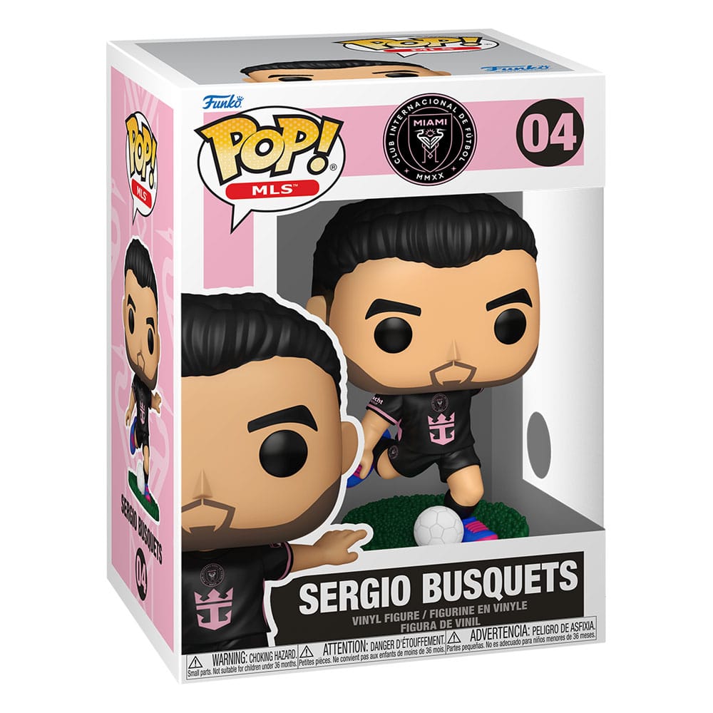 MLS POP! Sportvinyl figuur inter miami- sergio busquets (weg) 9 cm