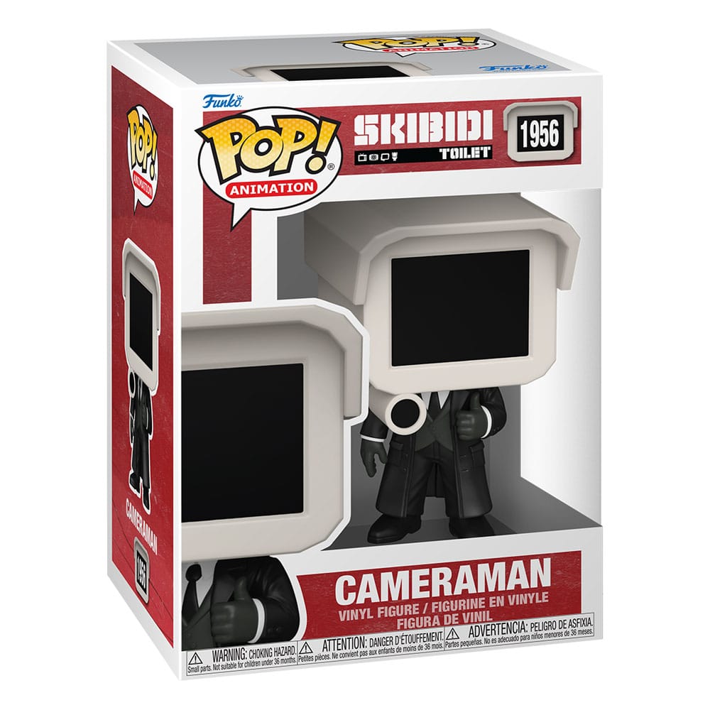 Skibidi toiletpop! Rotsen vinyl figuur cameraman 9 cm