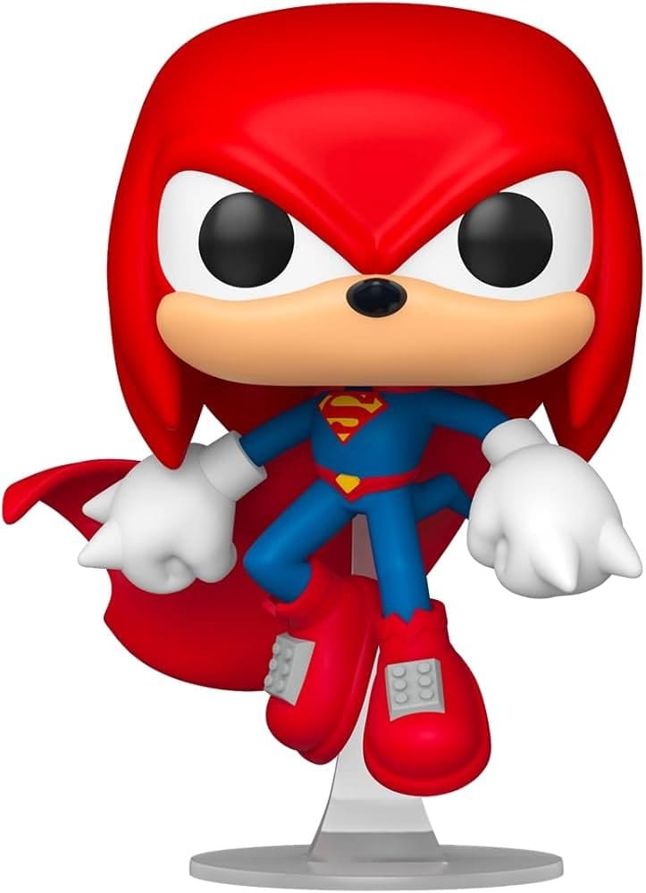 DC x Sonic the Hedgehog POP! Heroes Vinyl Figuur Knuckles als Superman 9 cm