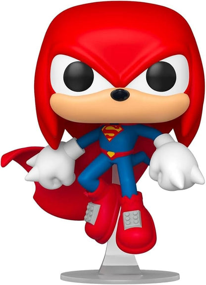 DC x Sonic the Hedgehog POP! Heroes Vinyl Figuur Knuckles als Superman 9 cm