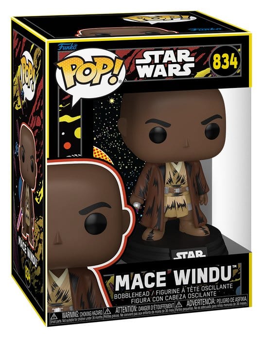 Star Wars: Mandalorian & Grogu POP! Vinylfiguur Mace Windu (Retro) 9 cm