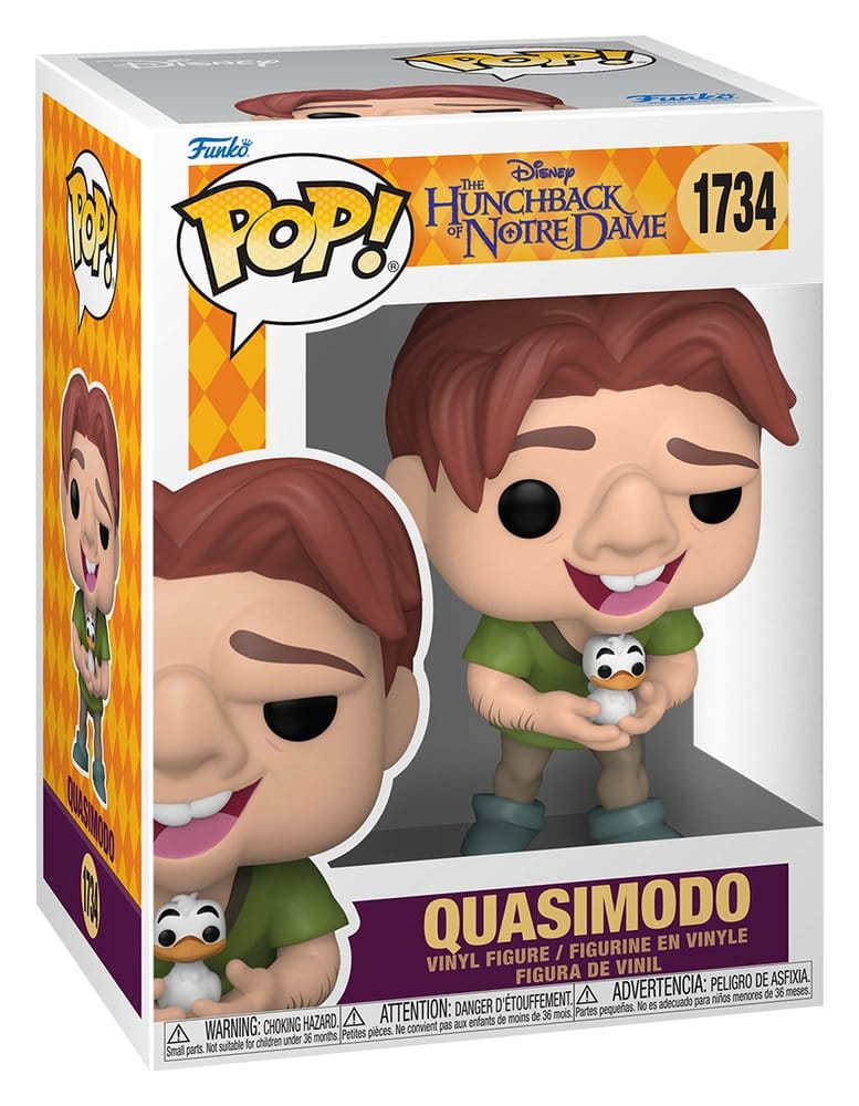De klokkenluider van de Notre Dame POP! Vinylfiguur Quasimodo met Vogel 9 cm